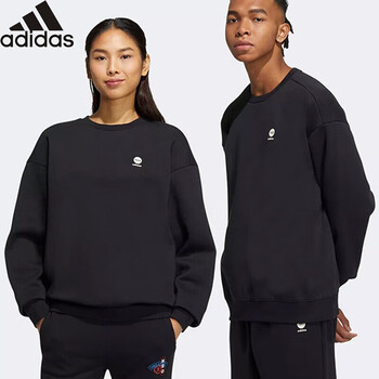 阿迪达斯 宽松圆领舒适卫衣 套头衫