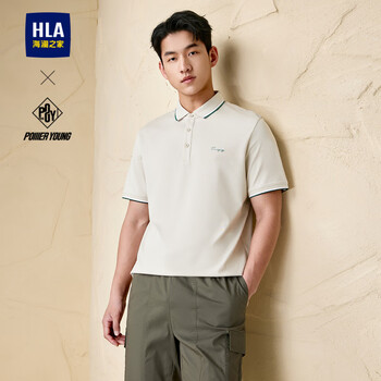 HLA海澜之家短袖POLO衫男POWER YOUNGPOLO衫男夏季