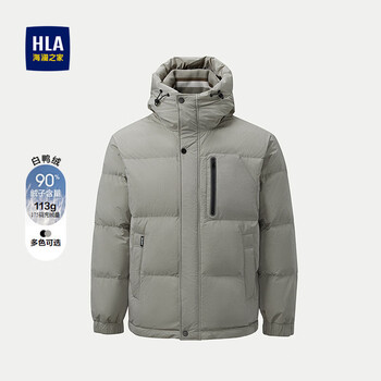 HLA 海澜之家 男士羽绒服 连帽保暖外套