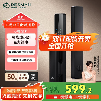德施曼 DESMAN 小嘀系列 Q2P 电子锁 星爵黑