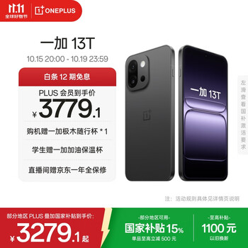 一加 13T 手机 骁龙 8 至尊版 云墨黑 16+1T