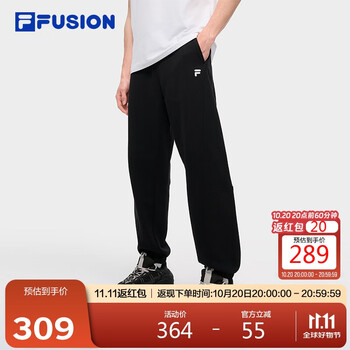 预售、PLUS会员：FILA FUSION斐乐官方潮牌长裤男裤2025年秋季裤子休闲宽松运动裤