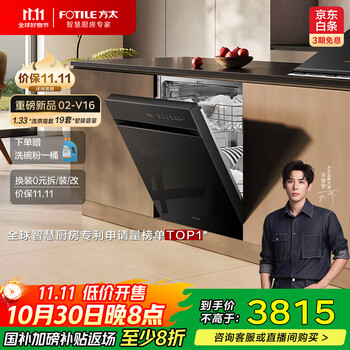 30号20点: 方太(FOTILE)【重磅新品】嵌入式家用洗碗机 熊猫系列全新升级19套大容量 独立蒸汽消杀02-V16 国家补贴