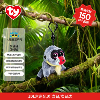 TY 灰狒狒瓦萨比毛绒挂件钥匙扣(36563)