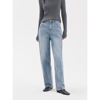 plus会员：太平鸟 女高腰哈伦牛仔裤 *2件、需凑单