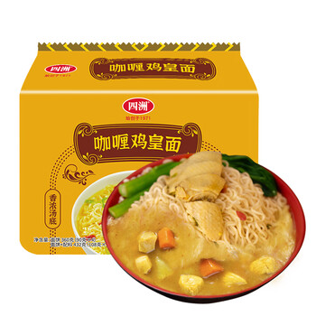 四洲 FOUR SEAS 咖喱鸡皇面 432g 4包装